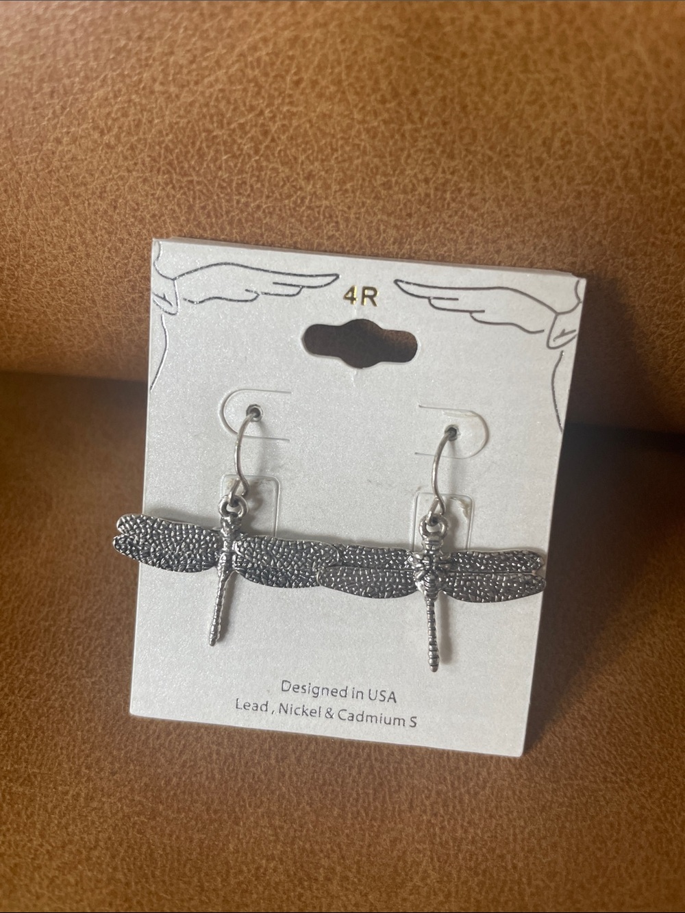 Dragonfly Dangle Earrings - Silver